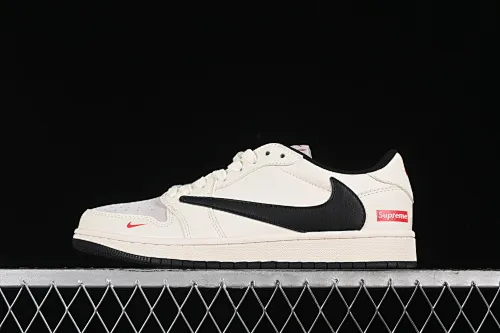 All categories Air Jordan Jordan series basketball shoes Air Jordan 1 Low High-end customized low-top sneakers Travis Scott x Fragment Design x Air Jordan 1 Low OG SP AJ1 Joe 1 Supreme joint-off-white black hook low-top cultural casual sneakers LJ5188-023